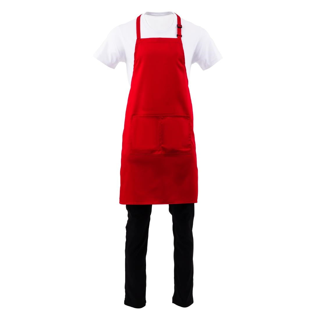 Tablier bavette Chef Works rouge — B196