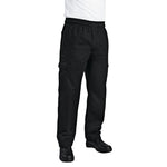 Pantalon de cuisine mixte Chef Works Slim Fit Cargo noir XL — B222-XL