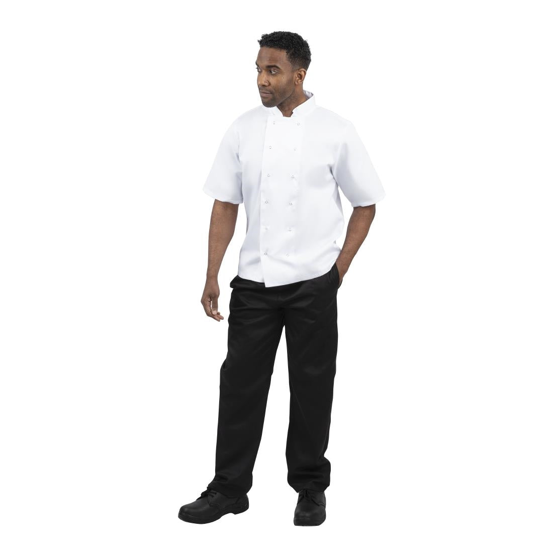 Veste de cuisine Whites Boston manches courtes blanche L — B250-L