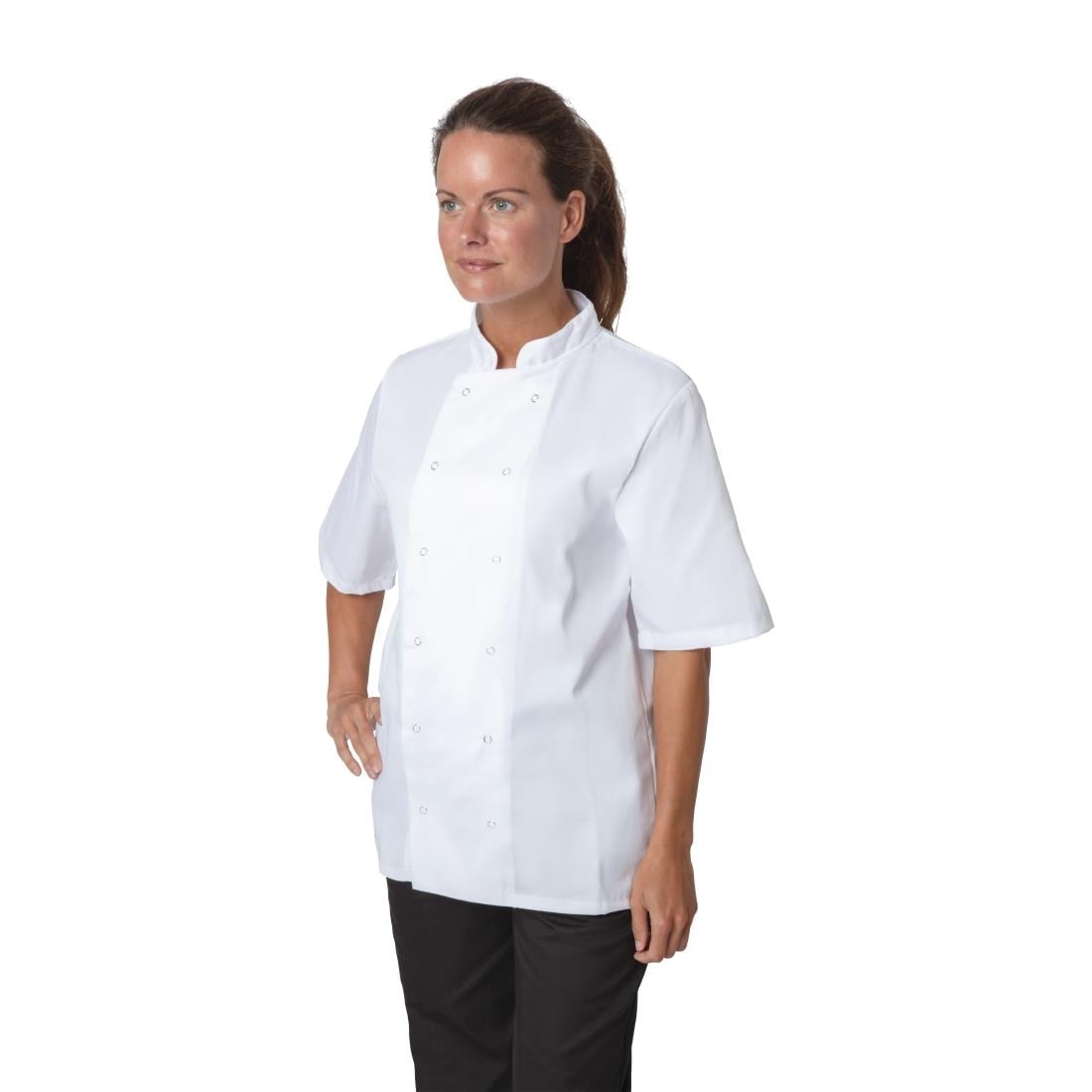 Veste de cuisine mixte Whites Boston manches courtes blanche XS — B250-XS
