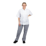 Pantalon de cuisine mixte Whites Vegas petits carreaux bleu et blanc XS — B311-XS