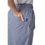 Pantalon de cuisine mixte Whites Vegas petits carreaux bleu et blanc XS — B311-XS