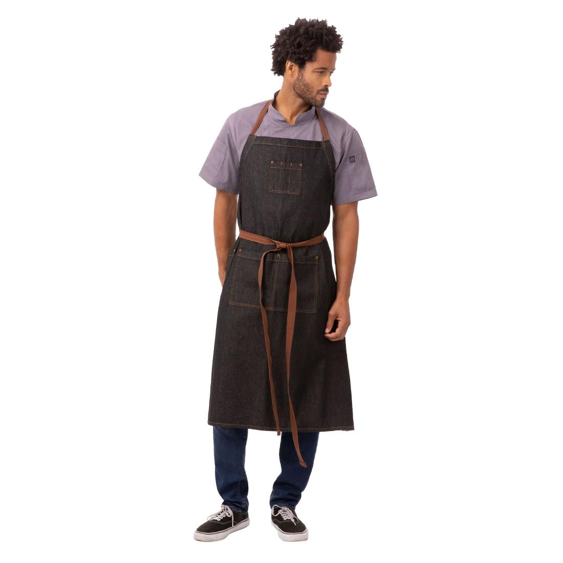 Tablier bavette Chef Works Urban Memphis noir — B340
