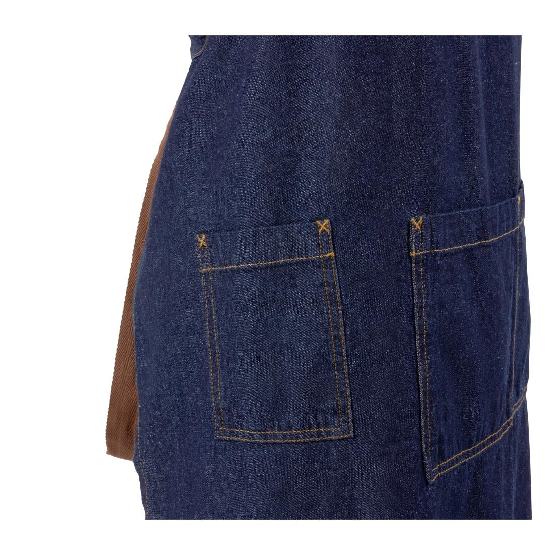 Tablier bavette Chef Works Urban Memphis bleu — B341