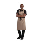 Tablier bavette Whites marron clair — B429