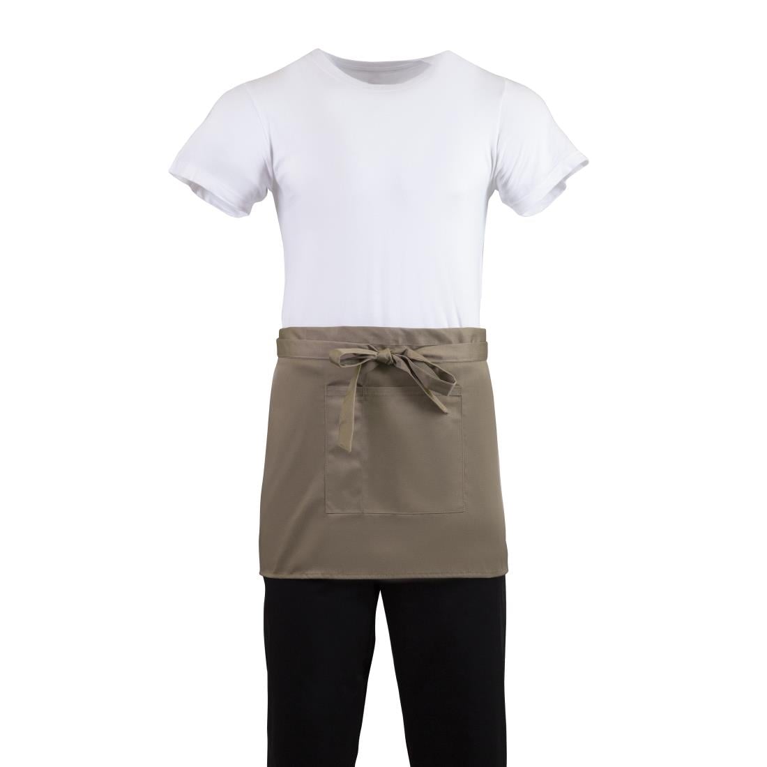 Tablier serveur court Whites marron clair — B432