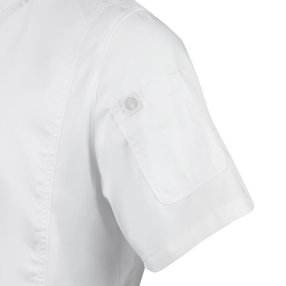 Veste de cuisine mixte Cool Vent Chef Works Urban Springfield blanche S — B471-S