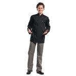 Veste de cuisine mixte Chaud Devant Hilton Poco manches longues noire L — B507-L