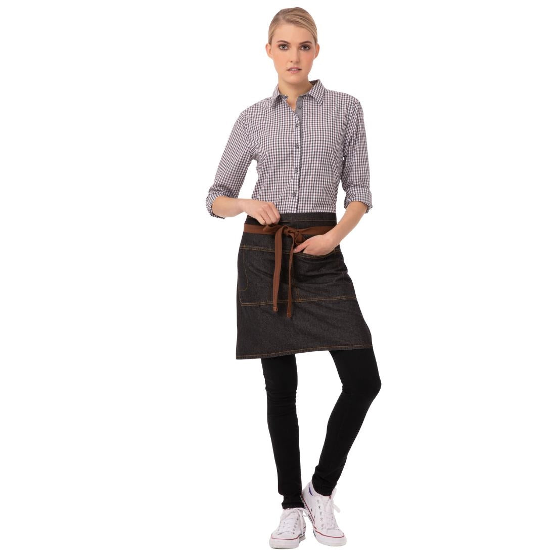 Tablier serveur court Chef Works Memphis noir — B587