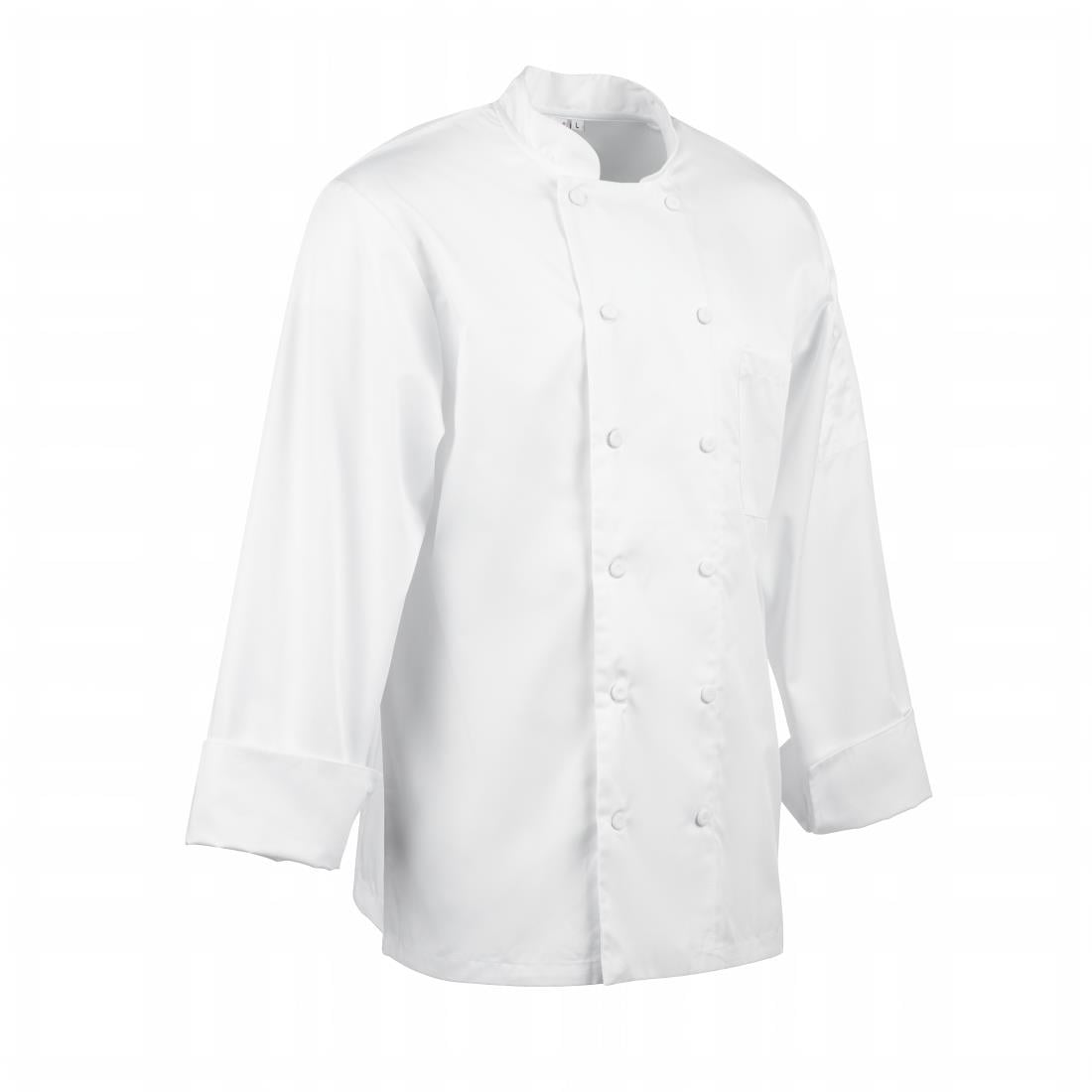 Veste de cuisine mixte blanche à manches longues Chef Works Calgary Cool Vents XL — B649-XL