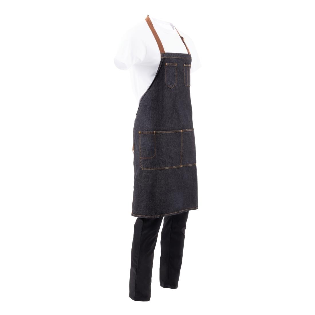 Tablier bavette Memphis Chef Works indigo — B721