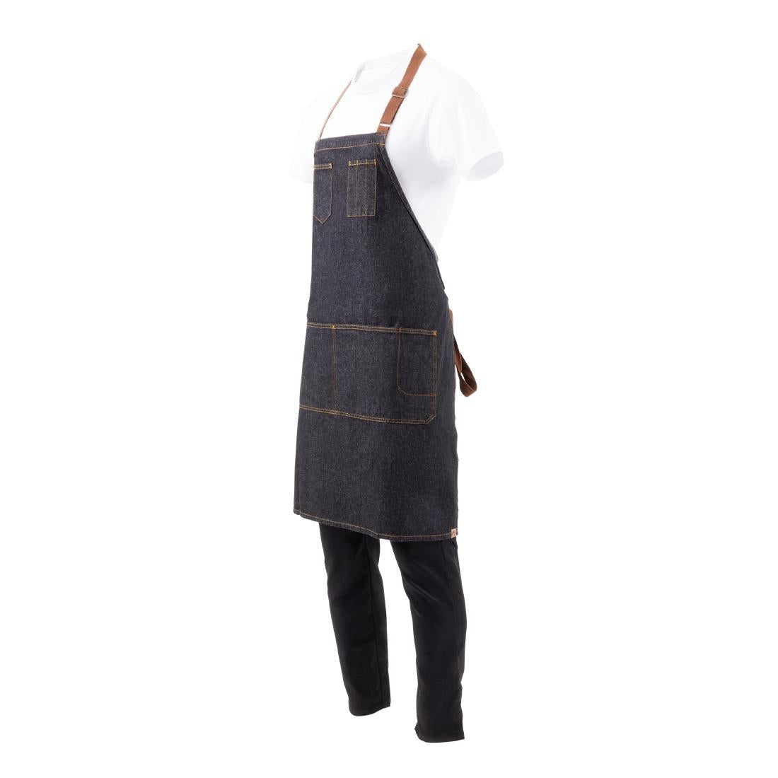 Tablier bavette Memphis Chef Works indigo — B721