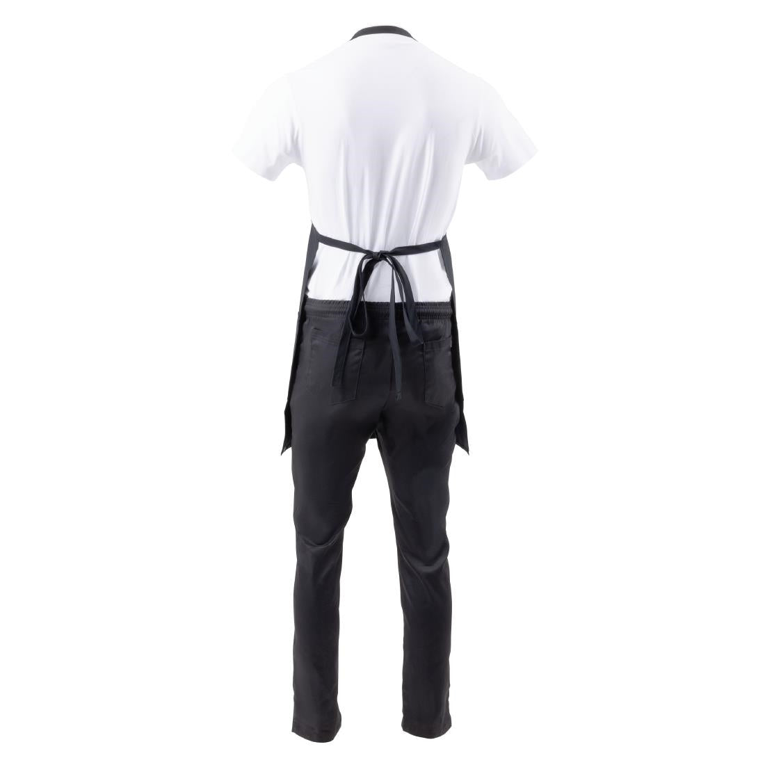 Tablier bavette avec deux poches plaquées Chef Works noir — B780