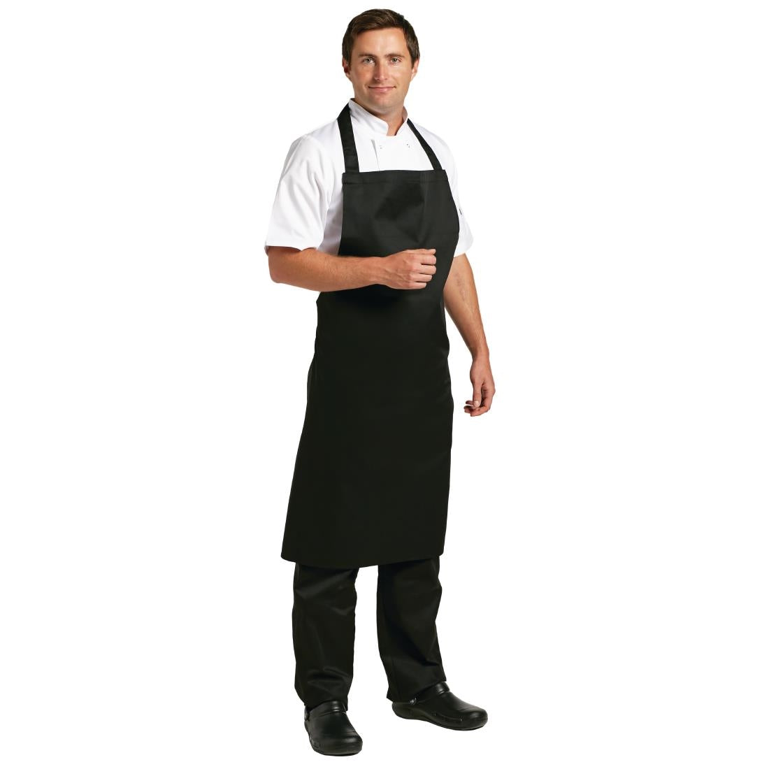 Tablier bavette Whites polyester-coton noir XL — B887