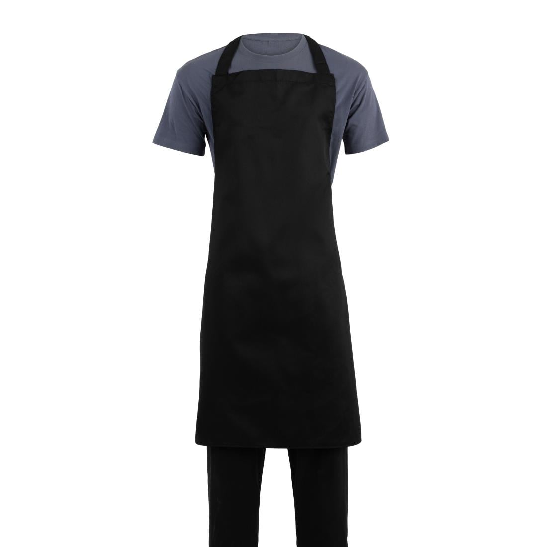 Tablier bavette Whites polyester-coton noir XL — B887