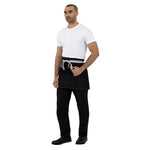 Tablier serveur court denim Southside noir 760mm — B995