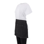 Tablier serveur court denim Southside noir 760mm — B995