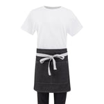 Tablier serveur court denim Southside noir 760mm — B995