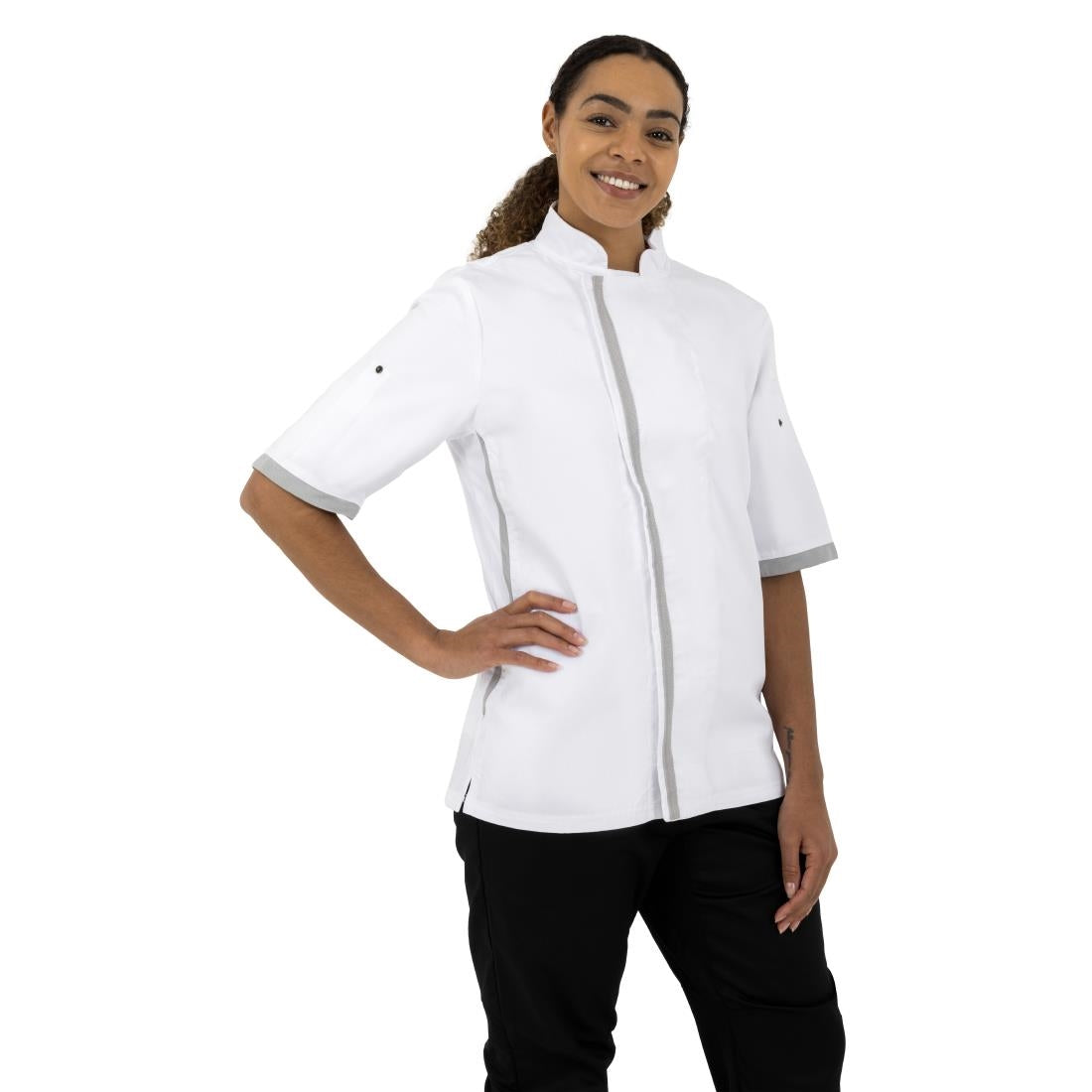 Veste de cuisine blanche à manches courtes Southside M — B998-M