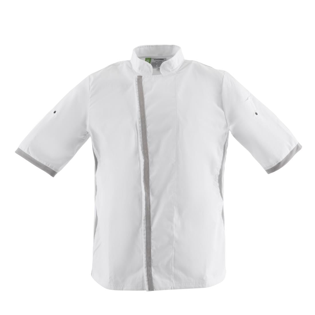 Veste de cuisine blanche à manches courtes Southside XS — B998-XS