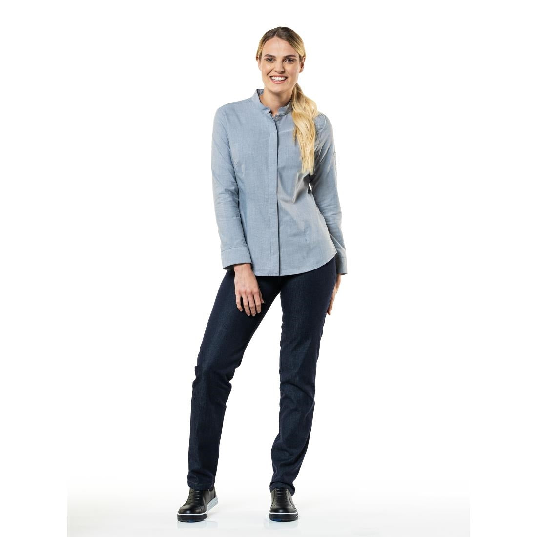 Veste de cuisine femme grise Chaud Devant Nordic taille L — BA012-L