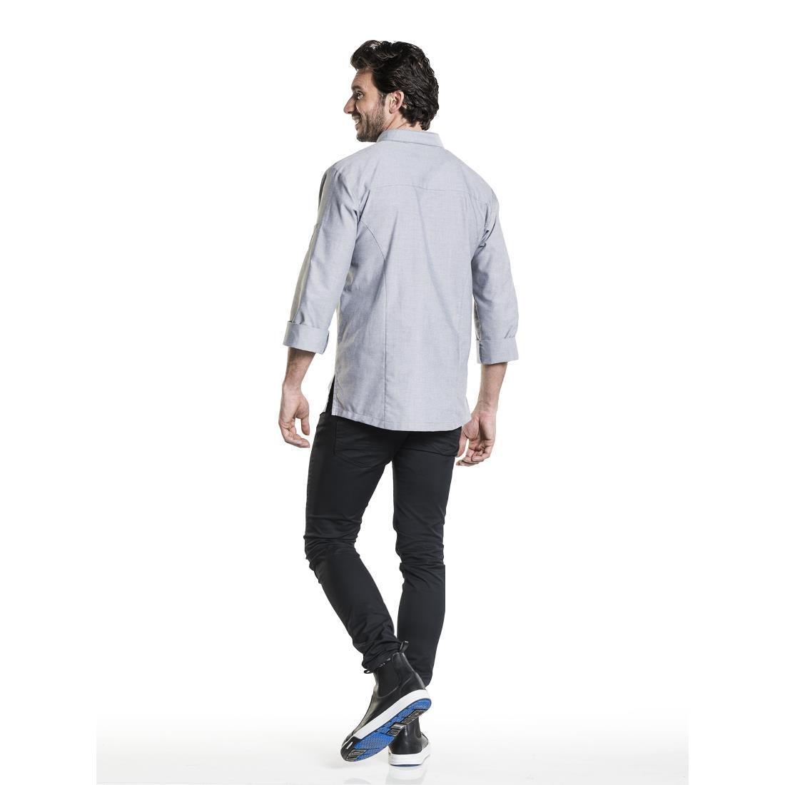 Veste de cuisine homme grise Chaud Devant Nordic taille L — BA013-L