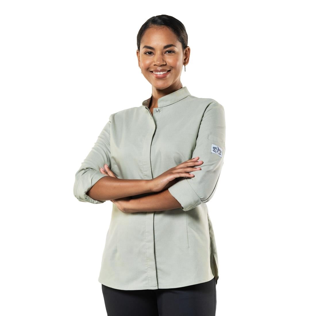 Veste de cuisine femme verte Chaud Devant Nordic taille S — BA014-S