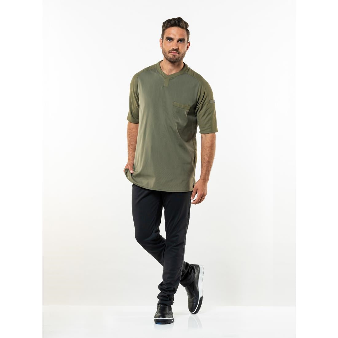 T-shirt mixte manches courtes Chaud Devant Valente UFX vert taille L — BA016-L