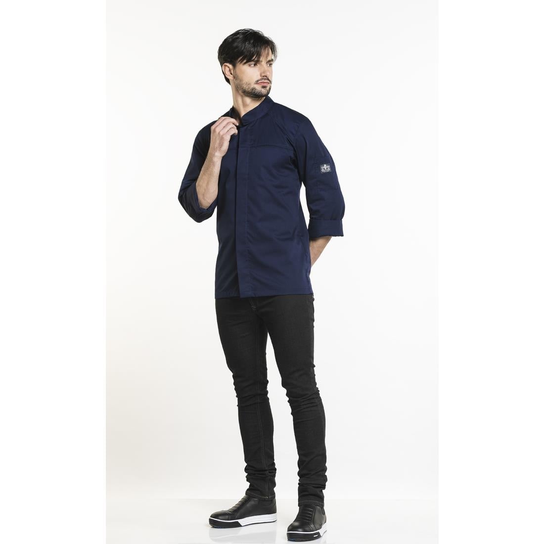 Veste de cuisine Chaud Devant Salerno bleue taille M — BA021-M