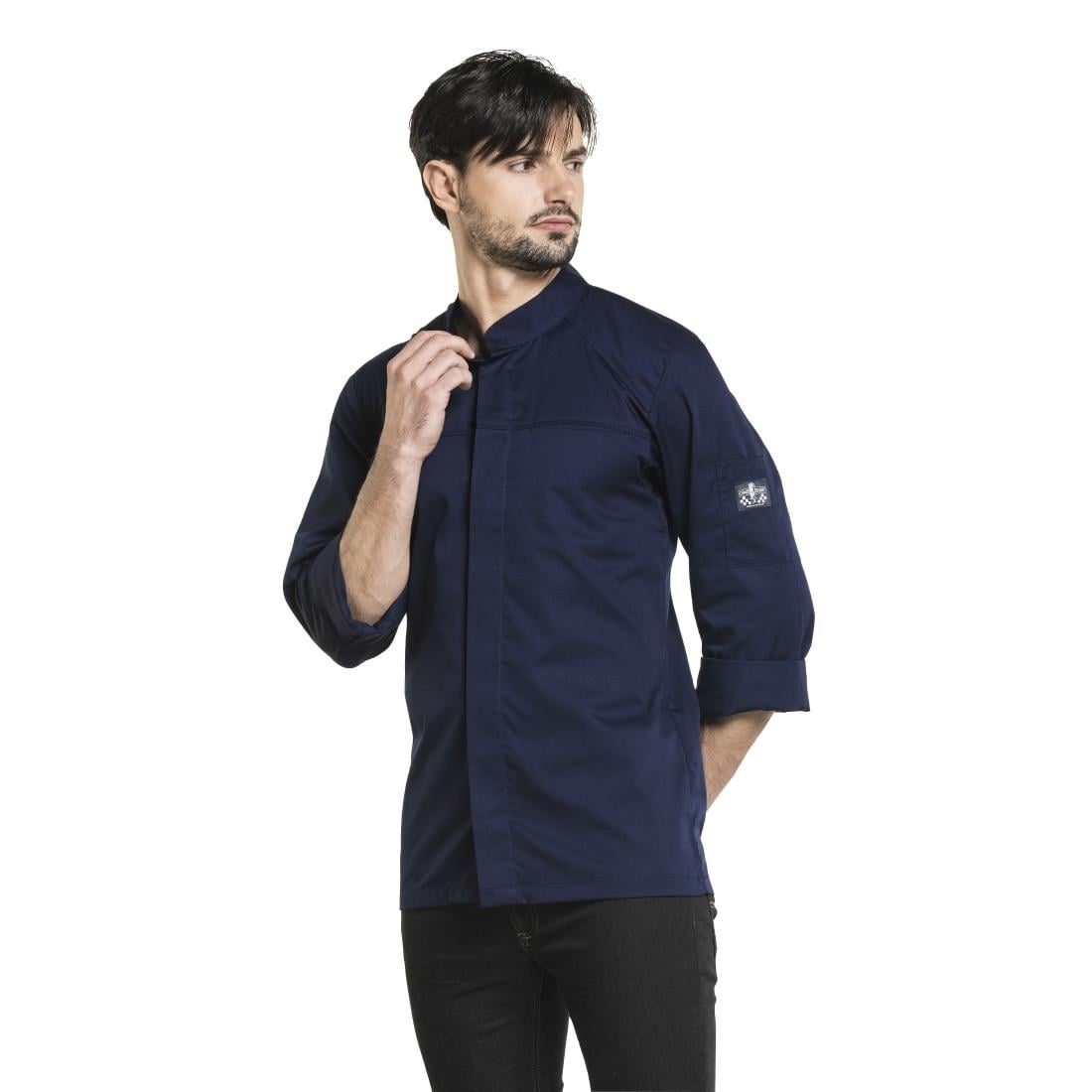 Veste de cuisine Chaud Devant Salerno bleue taille S — BA021-S