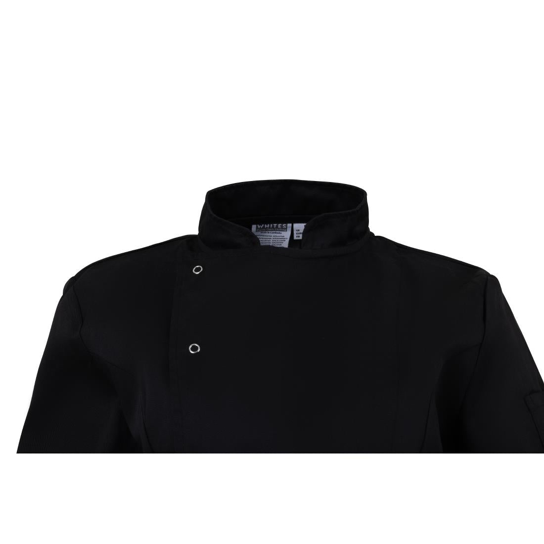 Veste de cuisinier femme ajustée Whites noire taille L — BA110-L