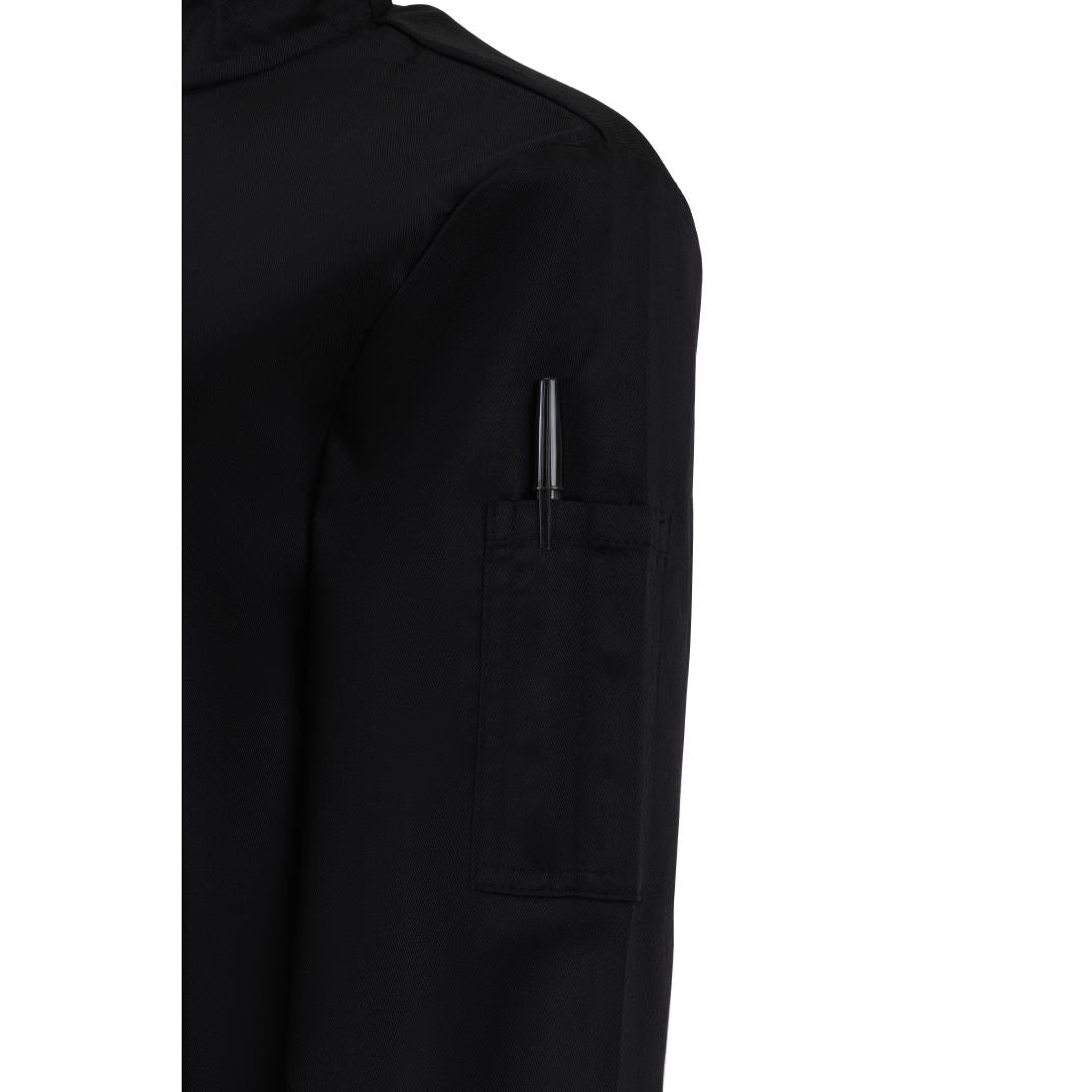 Veste de cuisinier femme ajustée Whites noire taille L — BA110-L