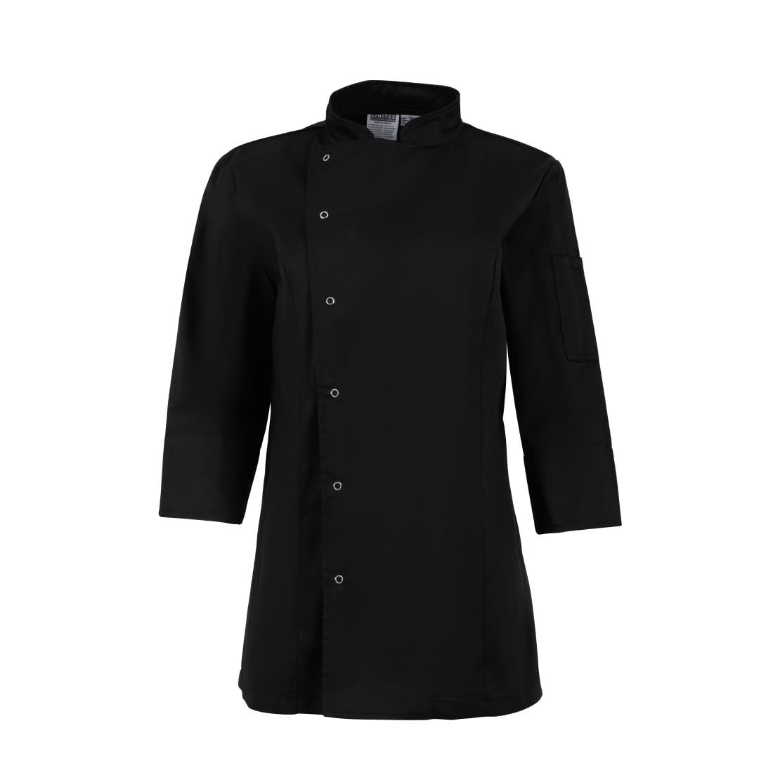 Veste de cuisinier femme ajustée Whites noire taille S — BA110-S