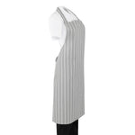 Tablier bavette rayé gris et blanc Whites — BA111