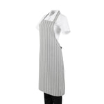 Tablier bavette rayé gris et blanc Whites — BA111