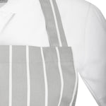 Tablier bavette rayé gris et blanc Whites — BA111