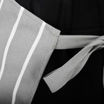Tablier bavette rayé gris et blanc Whites — BA111