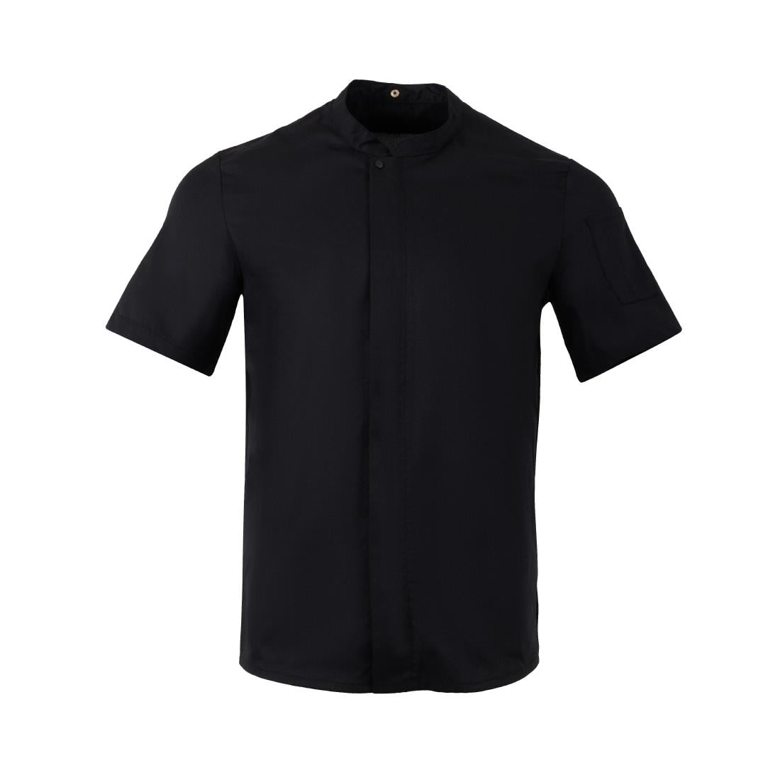 Veste de cuisinier en maille à manches courtes Southside Harlem noire S — BA115-S