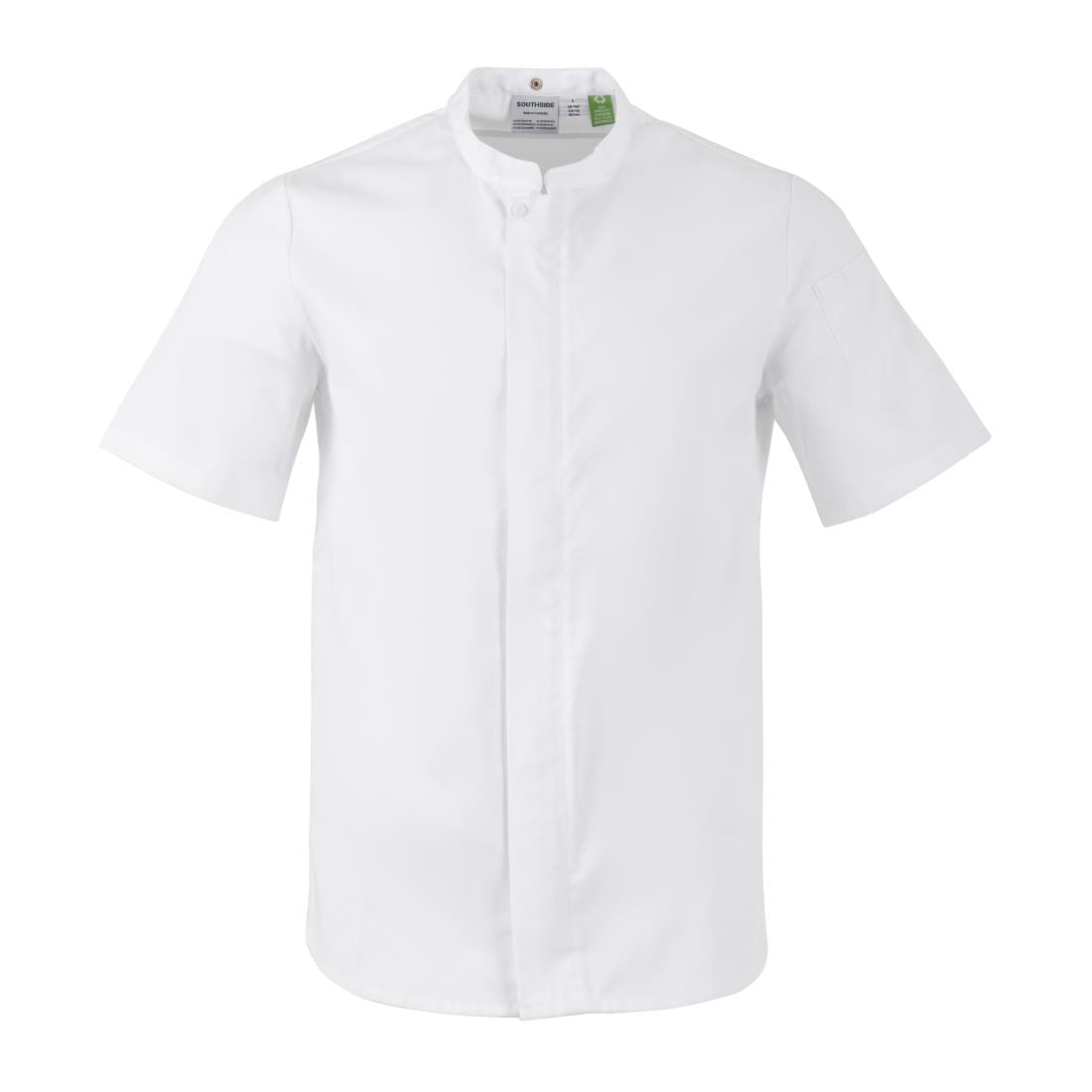 Veste de cuisinier en maille à manches courtes Southside Harlem blanche M — BA116-M