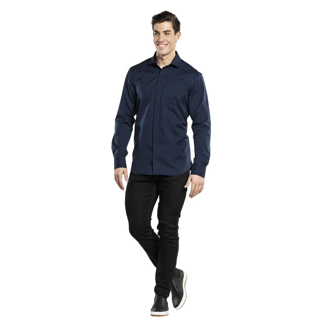 Chemise homme UFX Chaud Devant marine L — BA135-L