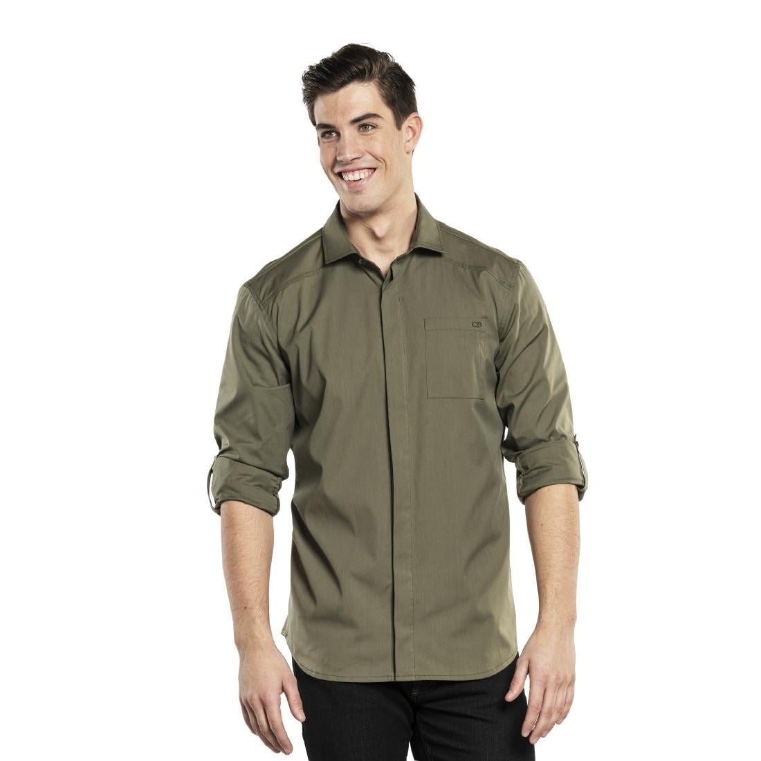 Chemise homme UFX Chaud Devant verte S — BA137-S