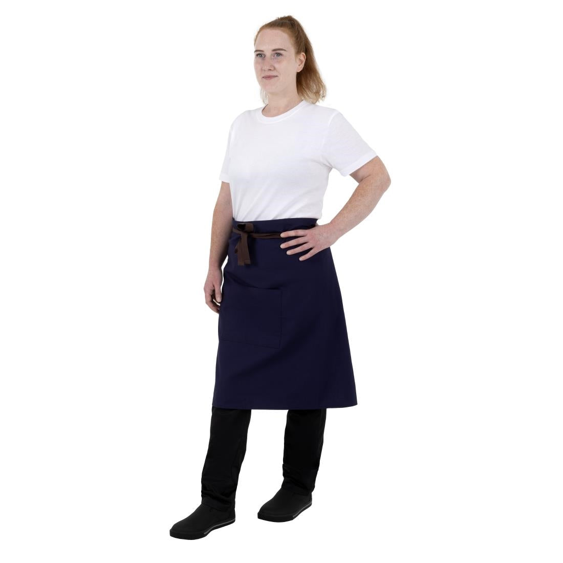 Tablier bistro en toile de coton Southside marine — BA165