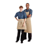Tablier serveur court Chef Works Austin Denim beige — BB019