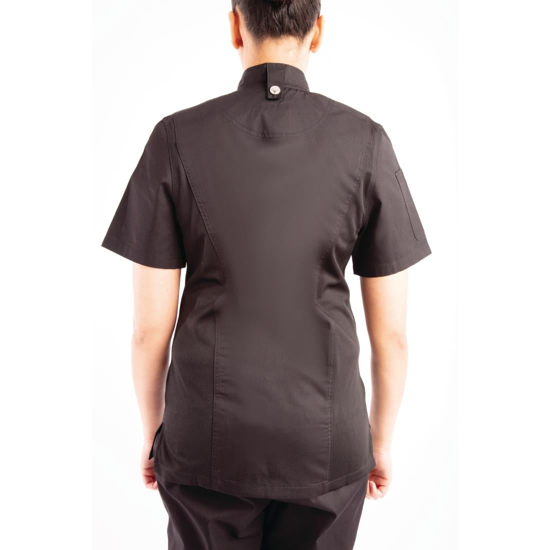 Veste de cuisine femme zippée légère Springfield Chef Works noire XXL — BB051-XXL