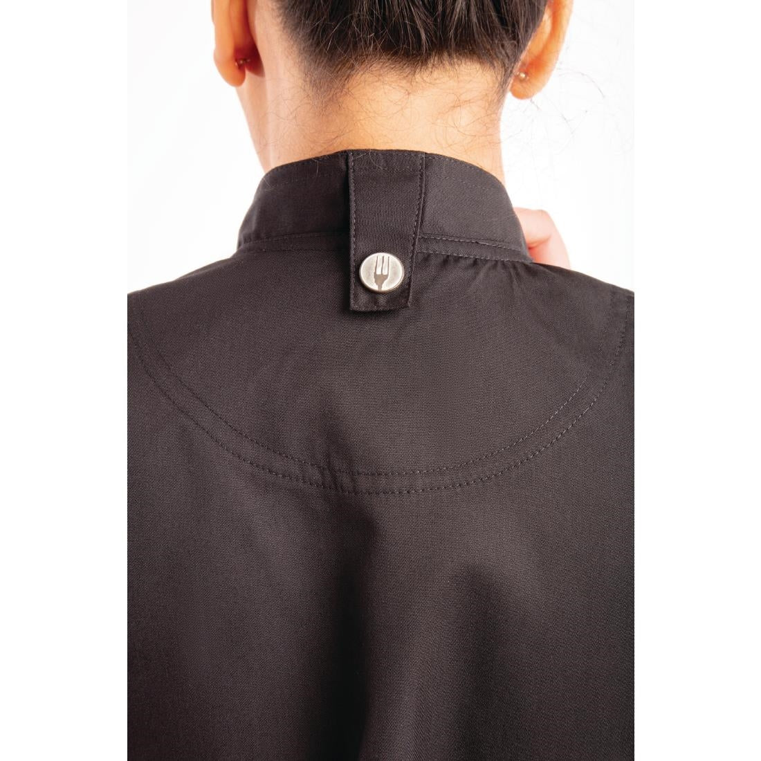Veste de cuisine femme zippée légère Springfield Chef Works noire XXL — BB051-XXL