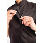Veste de cuisine femme zippée légère Springfield Chef Works noire XXL — BB051-XXL