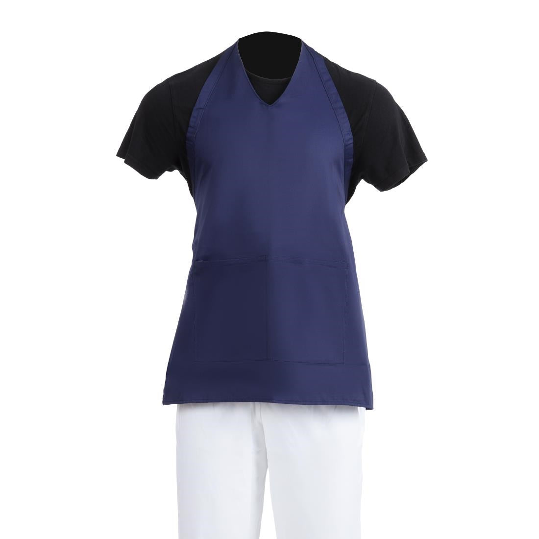 Tablier serveur col en V Whites bleu marine — BB137