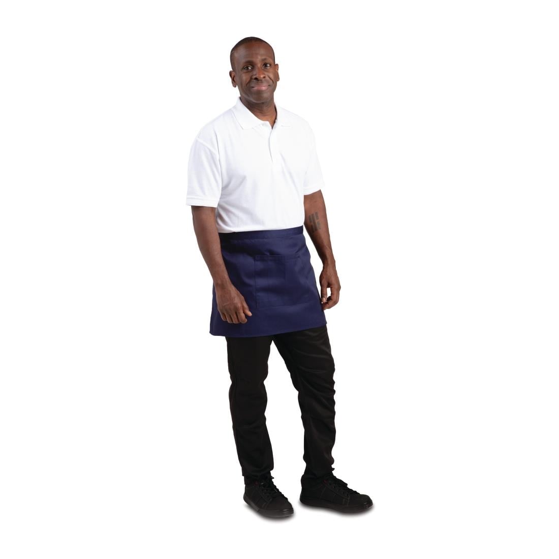 Tablier serveur court Whites bleu marine — BB179