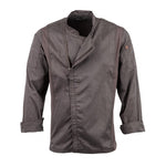 Veste de cuisine mixte légère à fermeture éclair Hartford Chef Works Urban gris graphite S — BB263-S