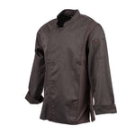 Veste de cuisine mixte légère à fermeture éclair Hartford Chef Works Urban gris graphite S — BB263-S